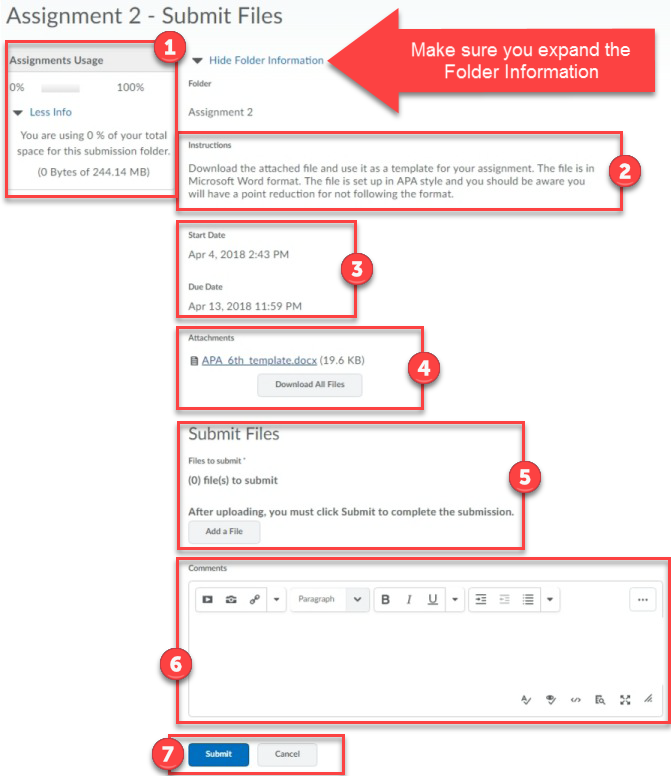 Assignment Folder Accessed Example