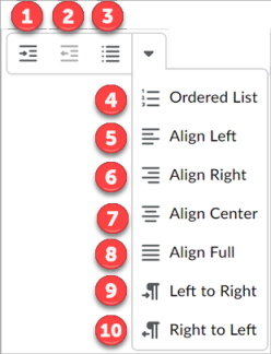 Align Text Options