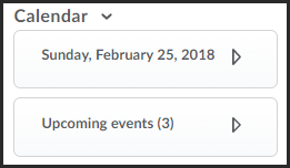 Online Campus - Course Home - Calendar Widget